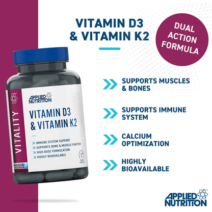 Vitamin D3 & K2 [60 Capsules]