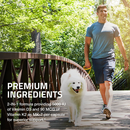 Vitamin K2 + D3 [120 Capsules]
