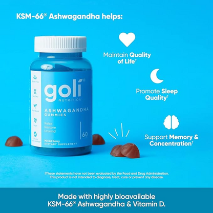 Goli Ashwagandha [60 Gummies]