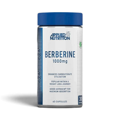 Protein House Applied Nutrition Berberine 1000mg supplement bottle with 60 vegan capsules for metabolic support