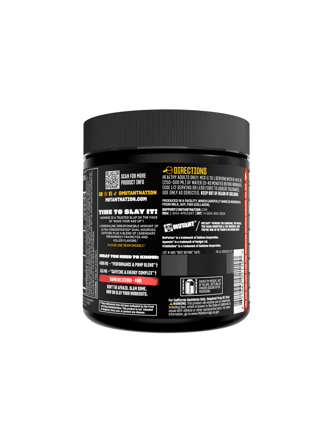 Madness Pre-Workout Ultra-Concentrated