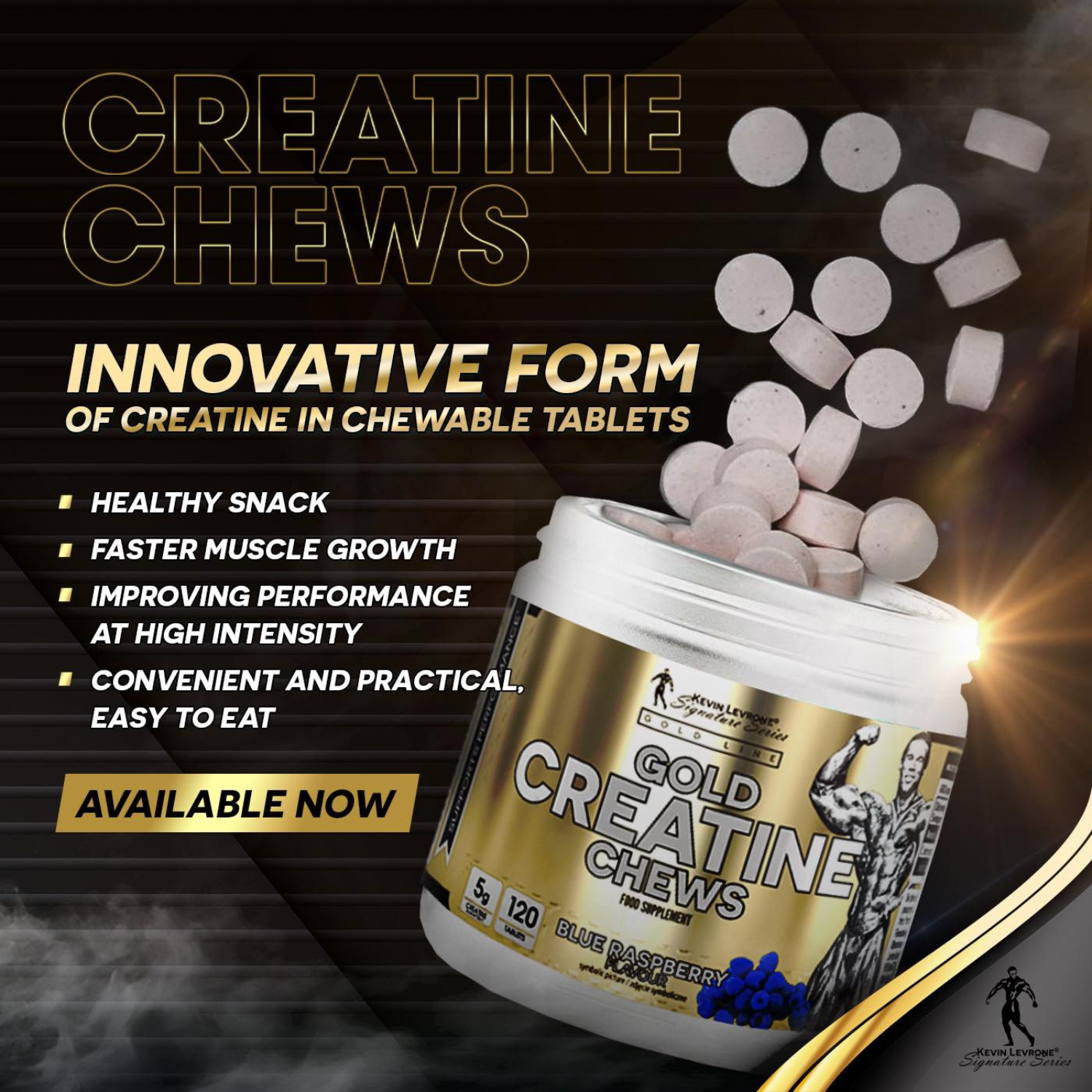 Kevin Levrone Gold Creatine Chews 120 Tablets | Protein House
