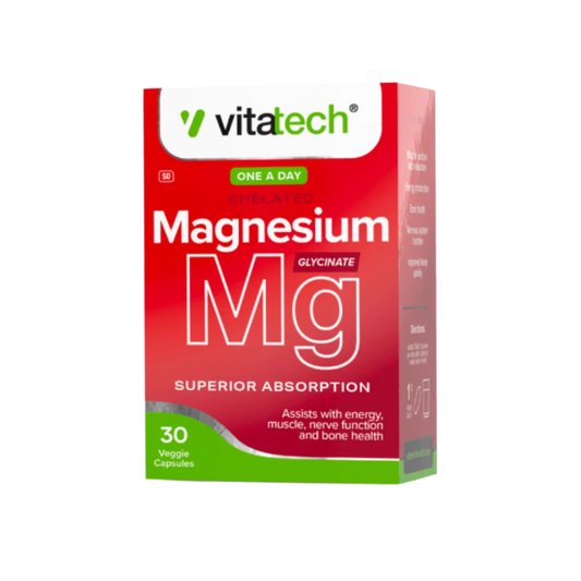 Magnesium Glycinate [30 Veggie Capsules]