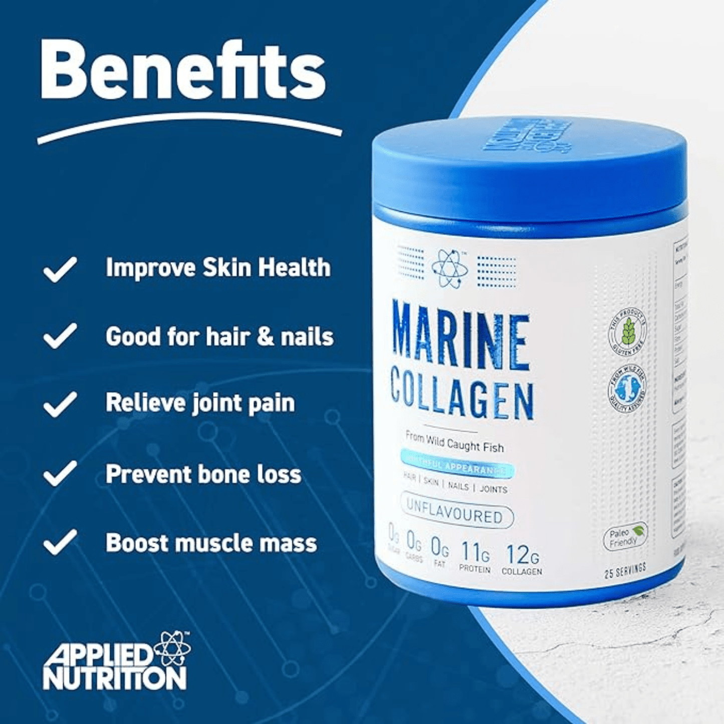 Applied Nutrition MARINE COLLAGEN POWDER 300g collagen