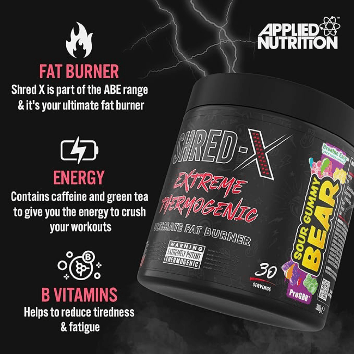 Applied Nutrition SHRED - X 300G FAT BURNING THERMOGENIC POWDER Weight Loss