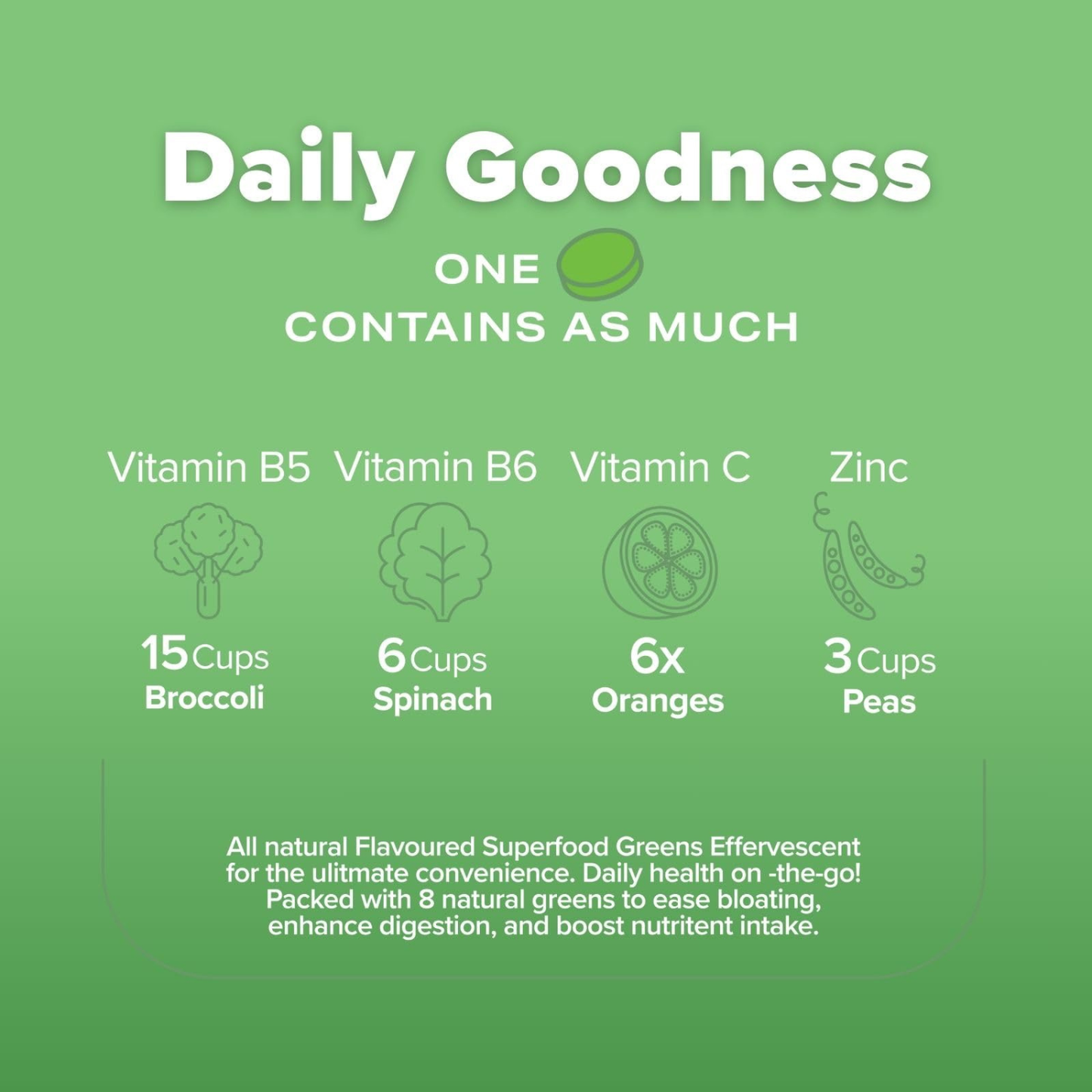 Daily Greens [30 Effervescent Tablets]