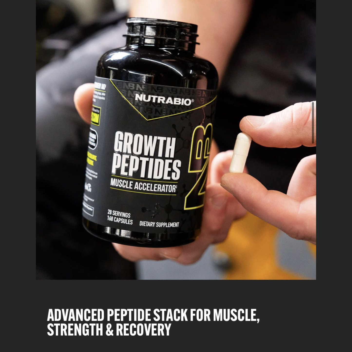 NutraBio Growth Peptides [196 Capsules]