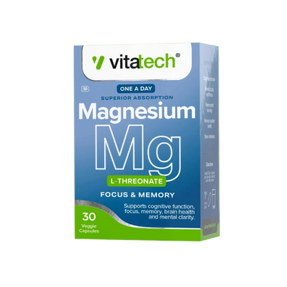 Magnesium L-Threonate [30 Veggie Capsules]