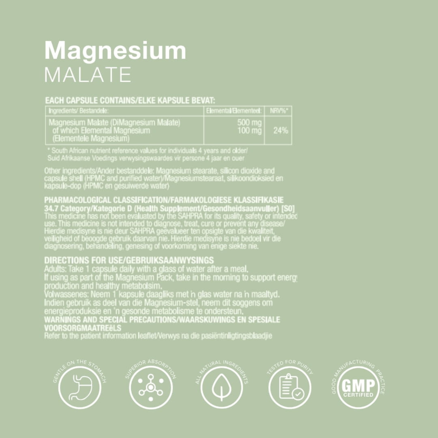 Magnesium Malate [30 Veggie Capsules]